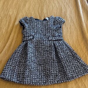 Rachel Zoe Black and White Tweed Kids Dress